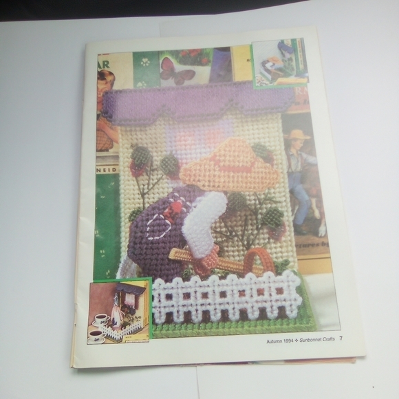 Sunbonnet Crafts Magazine Autumn 1994 Sunbonnet Sue Quilt Cross Stitch Embroider - Picture 4 of 7